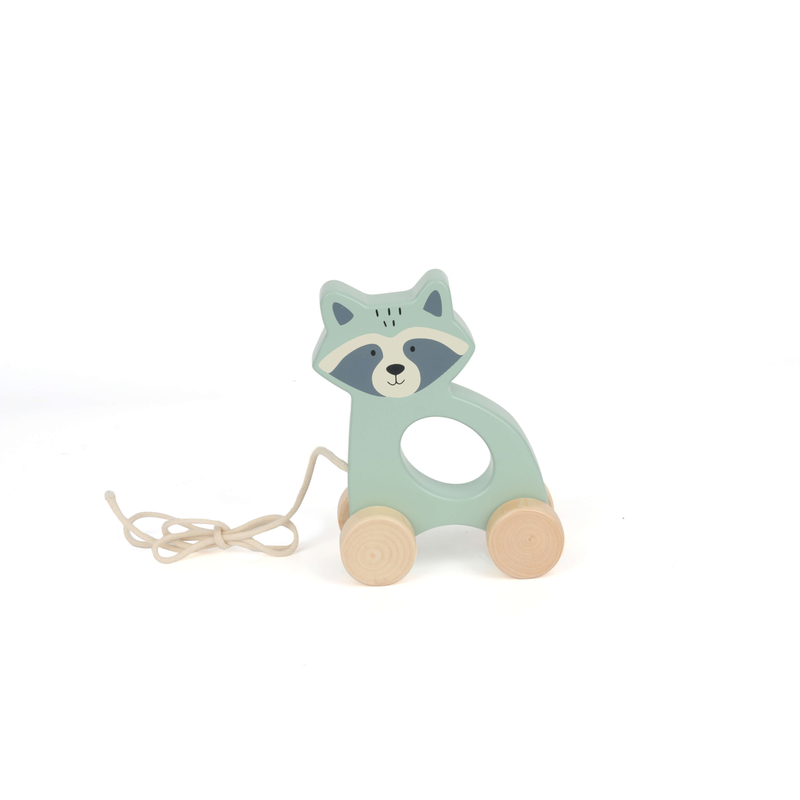 Wooden Raccoon Pull Along Toy