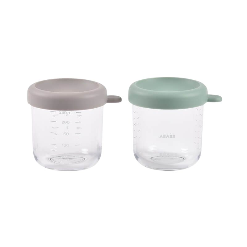 250ml Glass & Silicone Containers - 2 Pack