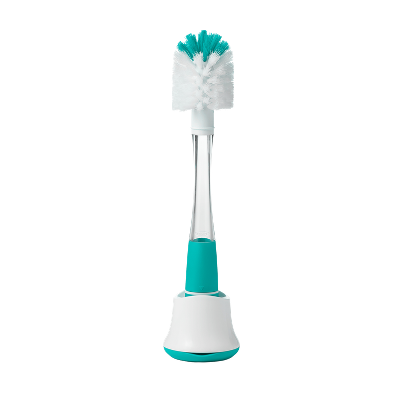 Soap Dispensing Bottle Brush With Stand - Teal