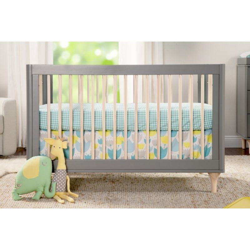 Babyletto Lolly 3-In-1 Convertible Crib - Grey / Washed Natural