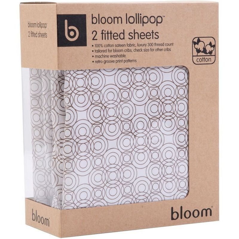 bloom Alma Papa Fitted Sheet (120cm x 60cm) 2pc set - Lollipop Henna Brown