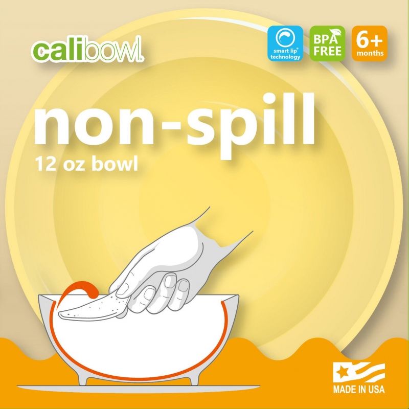 Calibowl 12oz Ultimate Non-Spill Bowl - Yellow