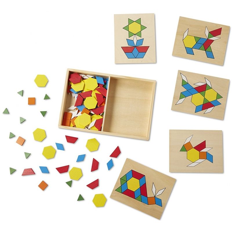 Melissa & Doug Pattern Blocks and Boards Classic Toy