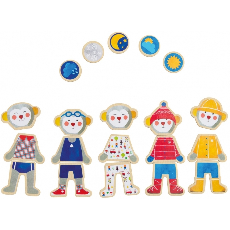 Moulin Roty Les Popipop Getting Dressed Magnetic Game 19 5x14