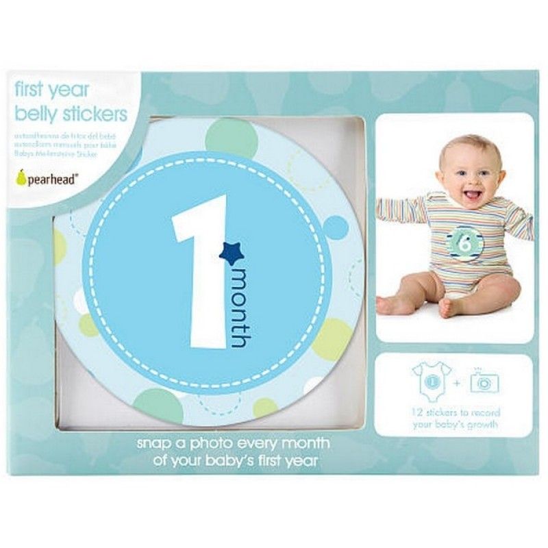 Pearhead Baby Milestone Stickers - Blue