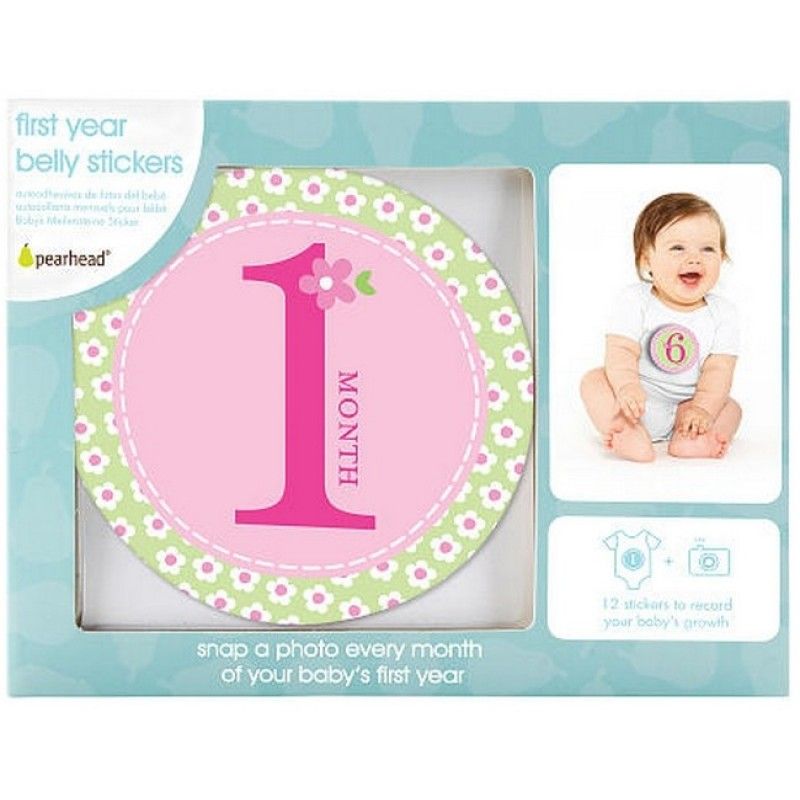 Pearhead First Year Belly Stickers - Pink