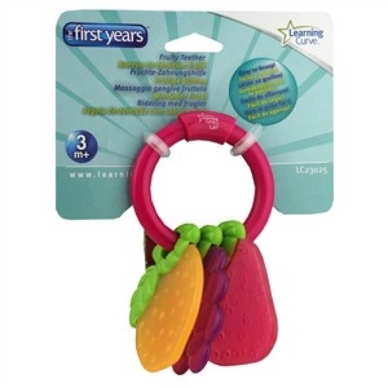 Baby Silicone Lovely Fruits Pendant Teether Soother Chew Toy Teething NecklaceHK