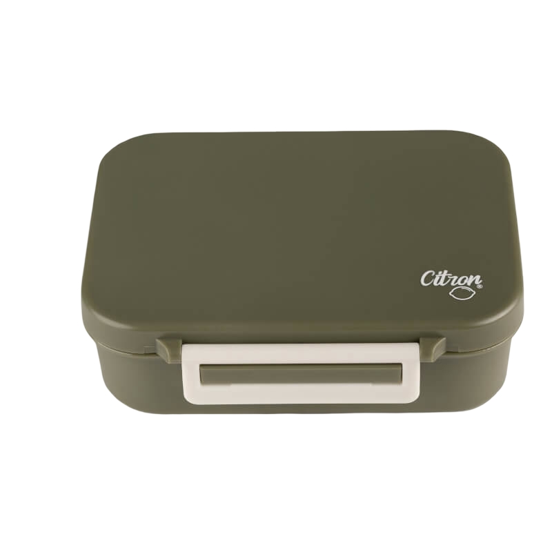 Absolut Tritan Snackbox with 3 Compartments - Olive Green