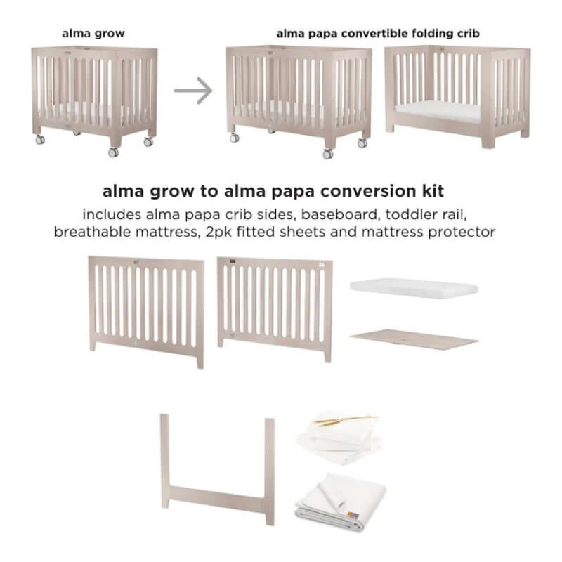 bloom Alma Grow to Alma Papa Conversion Kit Beach House Grey
