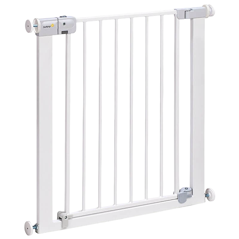 Auto Close Metal Gate - White 73-80cm
