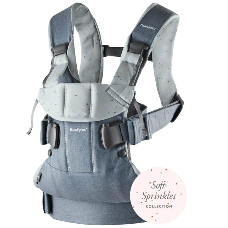 Babybjorn Baby Carrier One Cotton Blue Sprinkles Baby Central