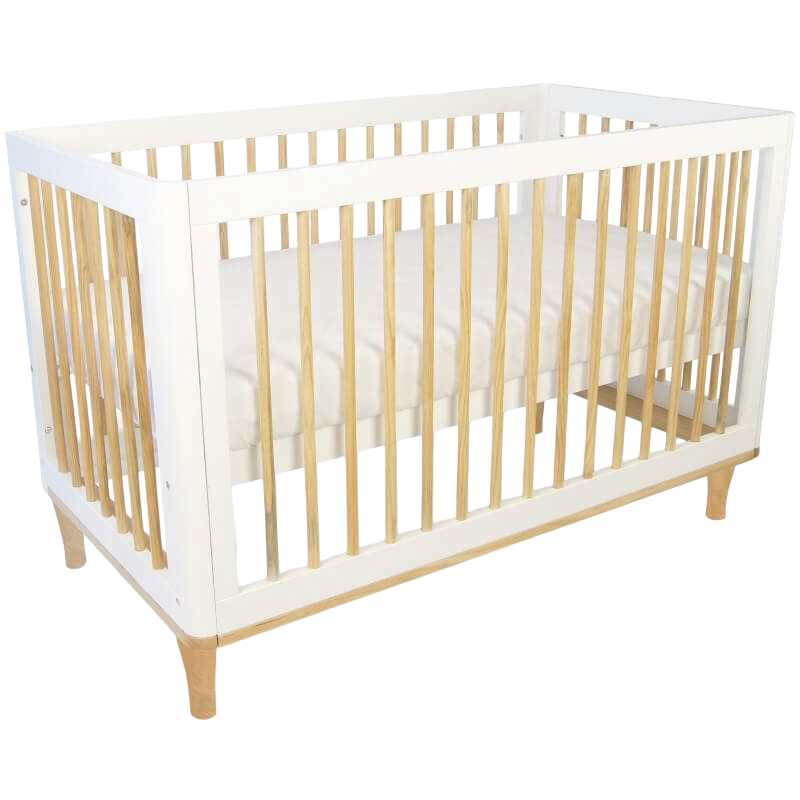 Babyhood 5-in-1 Riya Cot - White/Beech