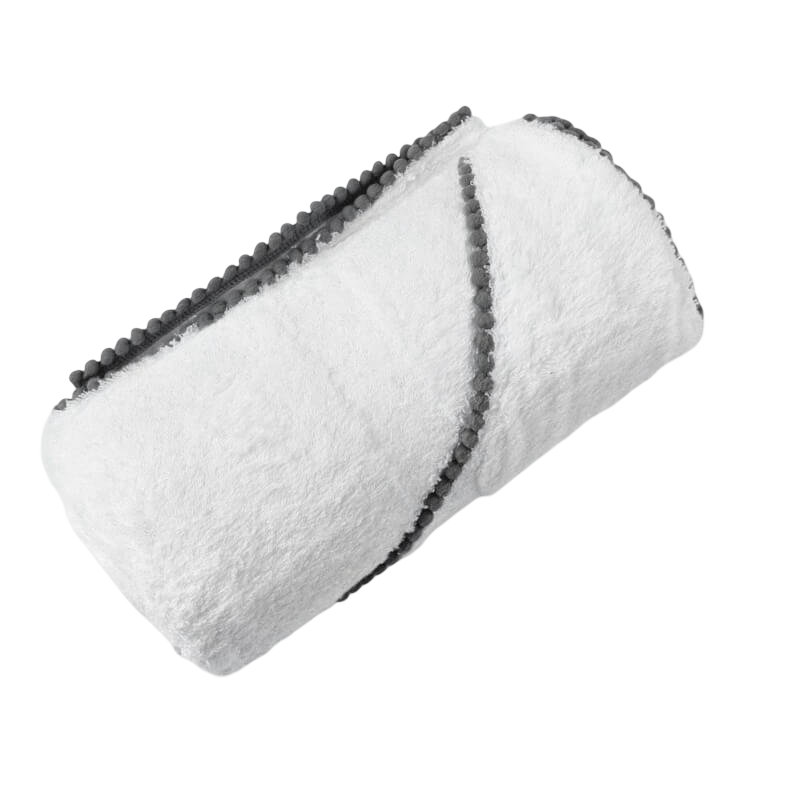 Bamboo Pom Pom Hooded Towel - Grey