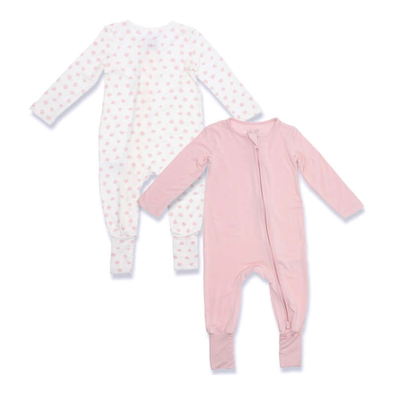 Plain pink sleepsuits discount