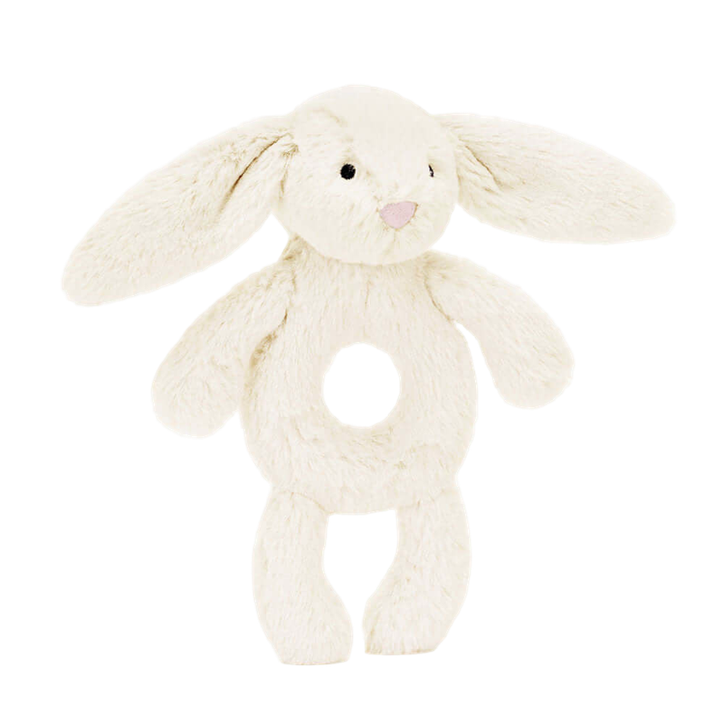 Bashful Baby Cream Bunny Ring Rattle 18cm x 8cm x 2cm