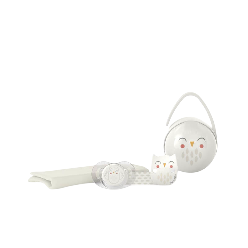 Bonhomia Owl Baby 4 Piece Gift Set - Beige                                                                       