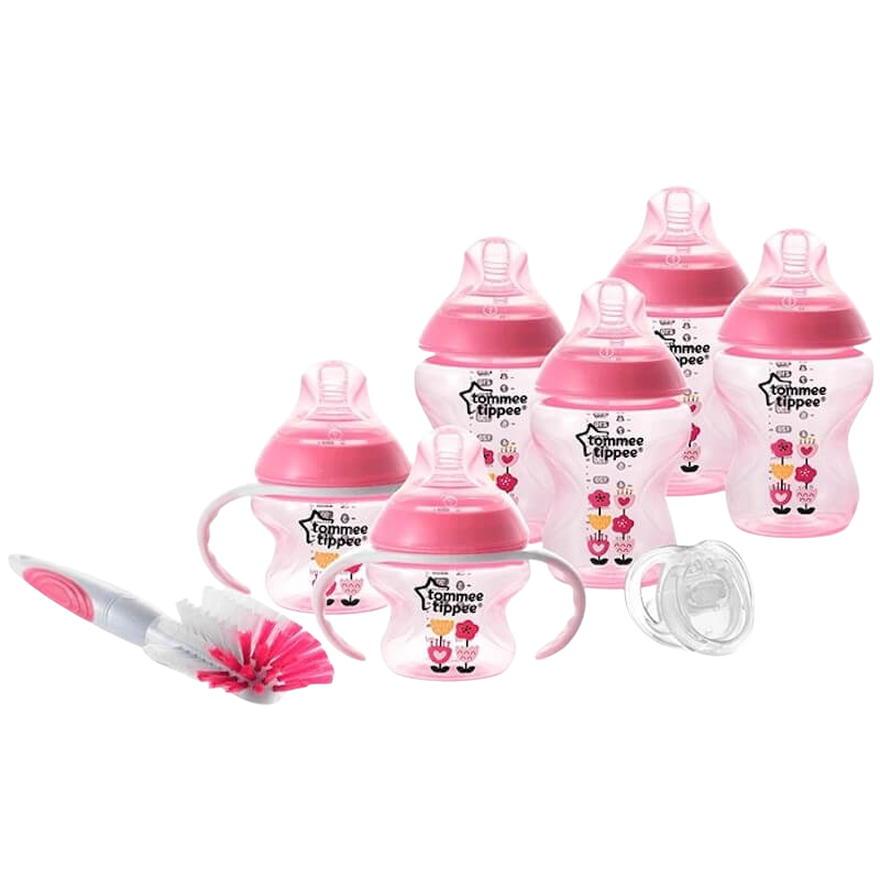 Closer to Nature Decorated Bottle Newborn Starter Kit - Pink