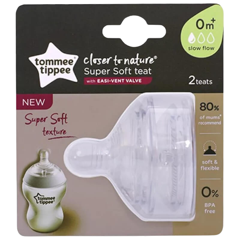 Closer to Nature Super Soft Teat - Slow Flow (Twin Pack) 0m+