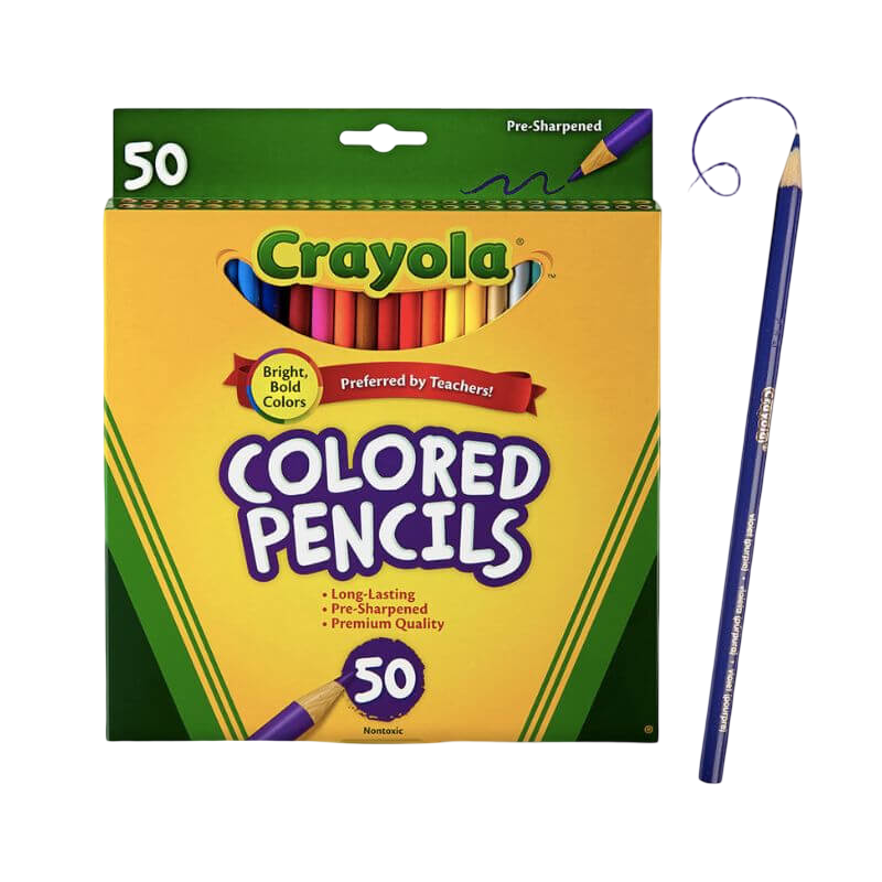 Colored Pencils, 50 Count Long