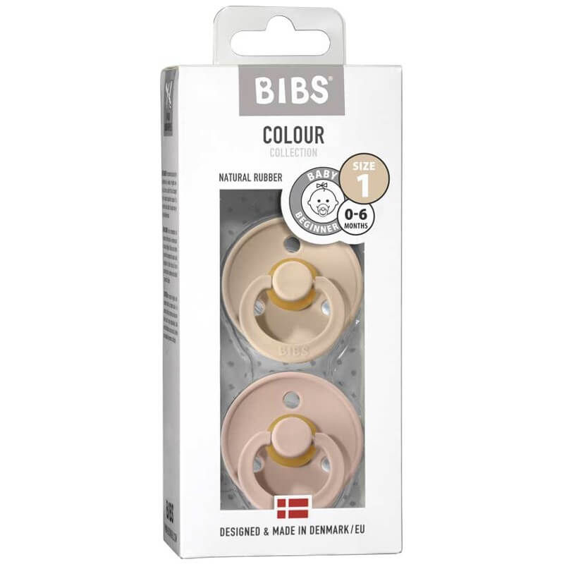 BIBS Pacifier 2 Pack - Original GLOW Size 1 - Various Colors