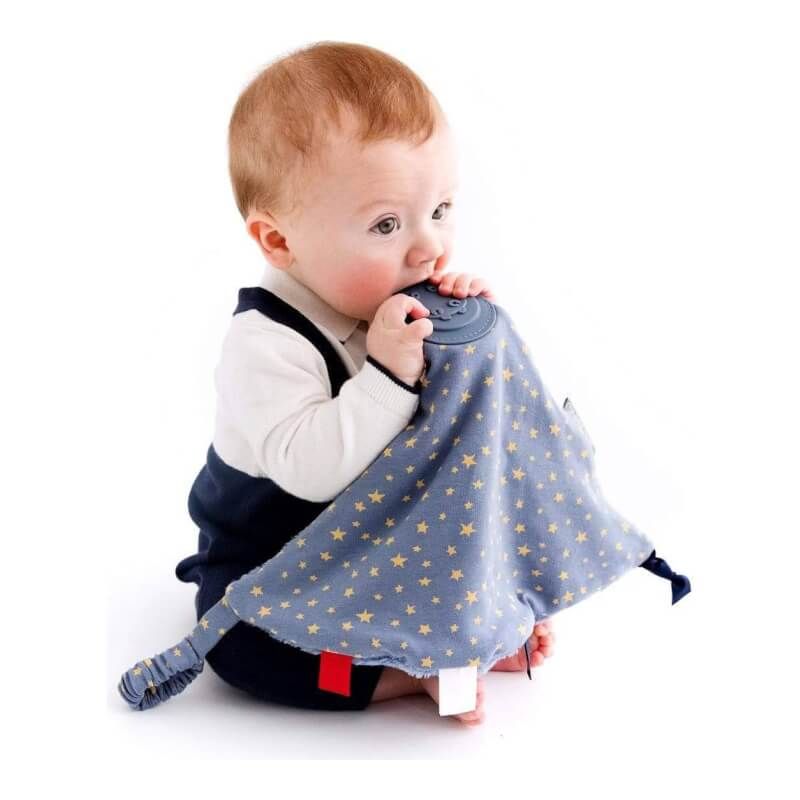 Cheeky Chompers Comfortchew Baby Comforter with Teether - Midnight Stars