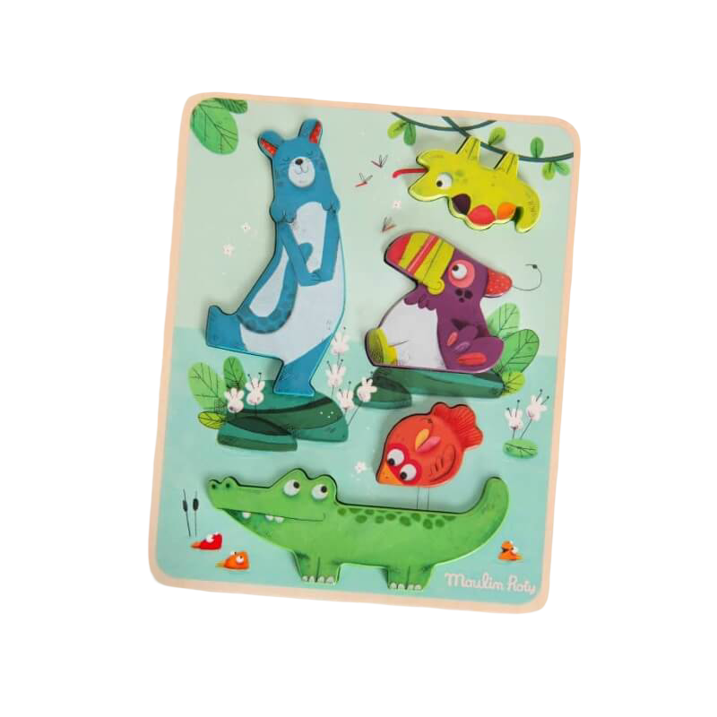 Dans La Jungle Sensory Puzzle 26x21cm