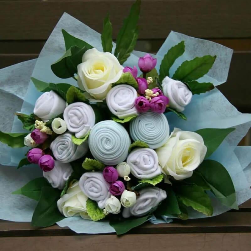baby clothes bouquet