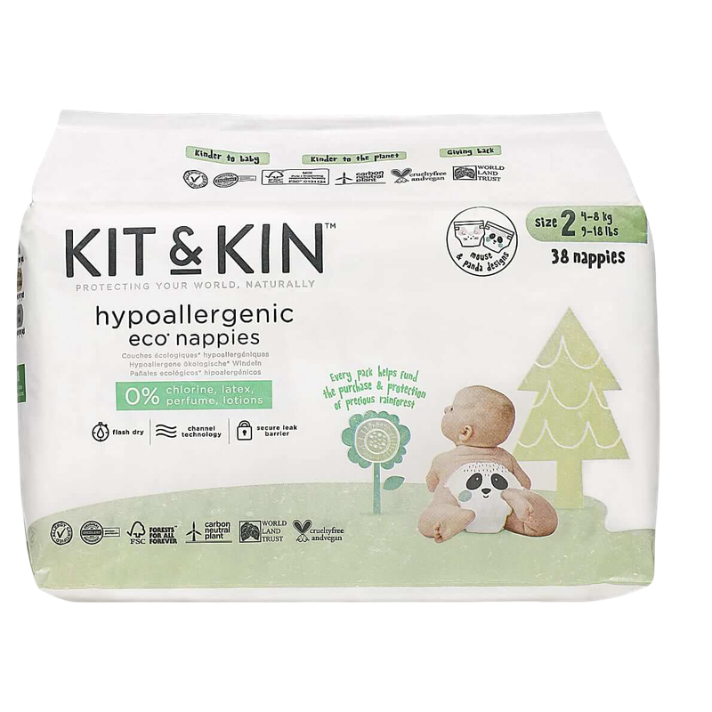 Eco Nappies Size 2 (4-8 kgs) - 38 per pack