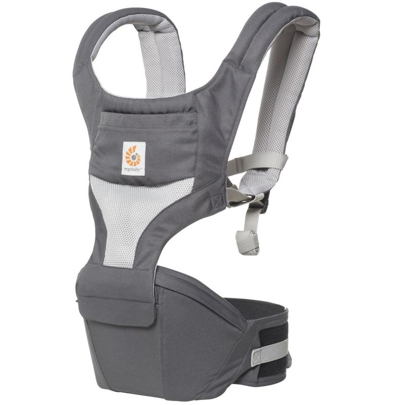 Ergobaby Hipseat 6 Position Carrier - Cool Mesh - Carbon Grey • Baby