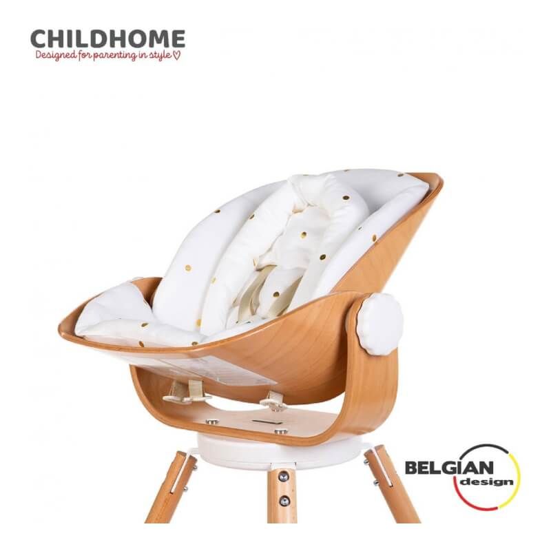 Childhome Evolu Seat Cushion - Jersey, Gold Dots
