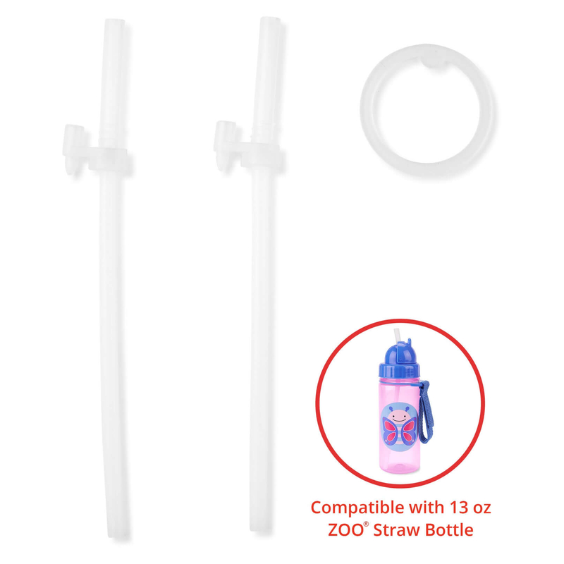 Extra Straws for ZOO PP Straw Bottle 390ml (2-Pack)