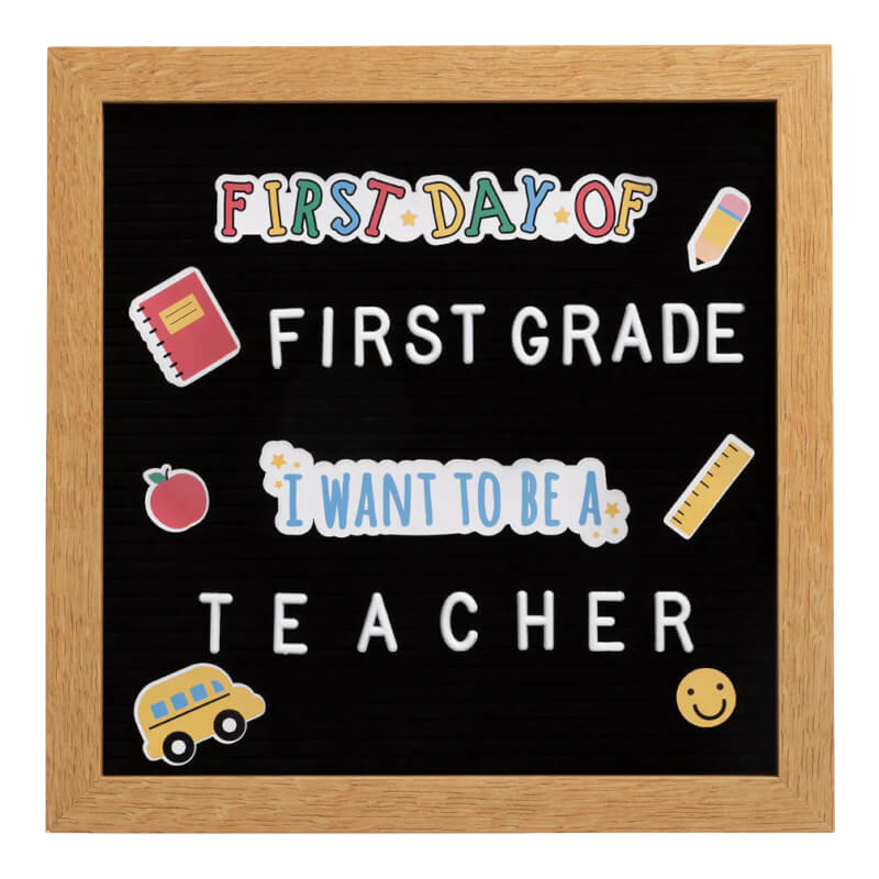 First Day of School Letterboard Set with Stickers