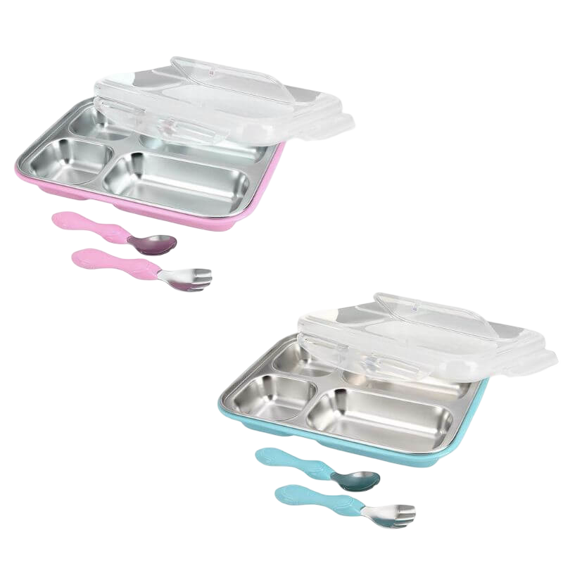 Insulated Stainless Steel Lunchbox with Fork & Spoon