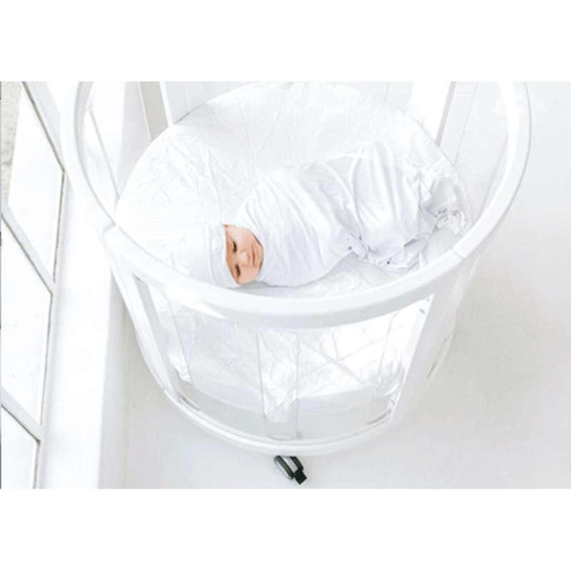 Kaylula Sova Cot Clear with Mattress - White