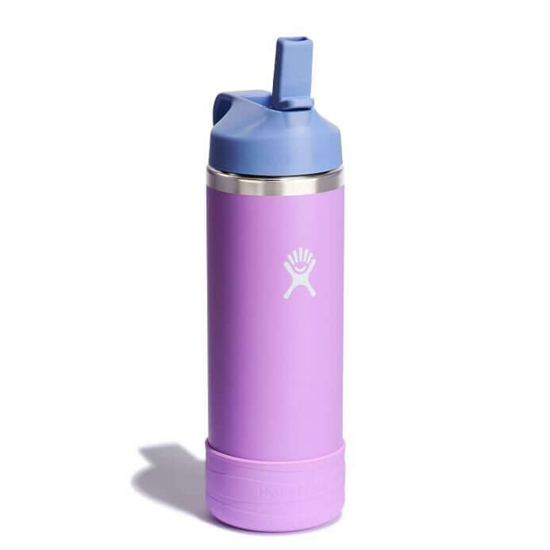 Kids Wide Mouth Straw Lid with Boot Insulated Water Bottle - 18 Oz - Anemone