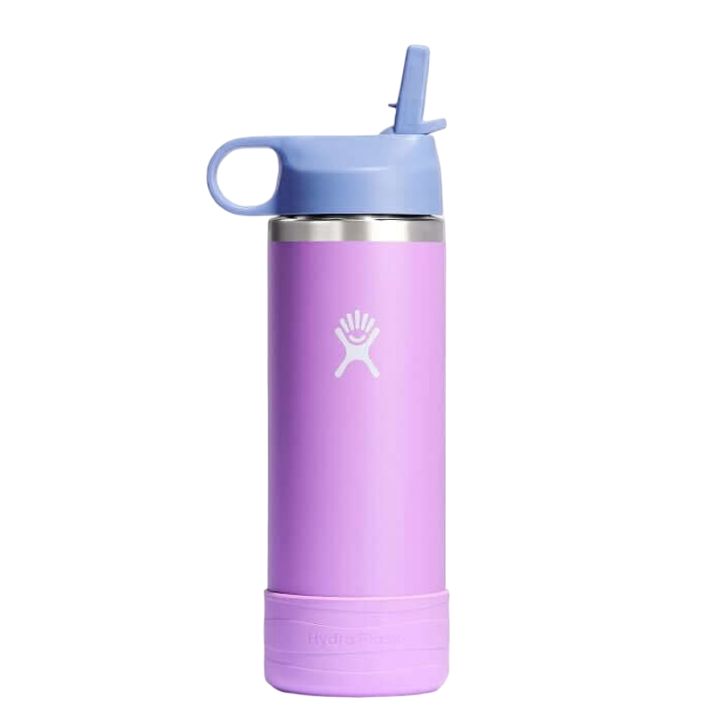 Kids Wide Mouth Straw Lid with Boot Insulated Water Bottle - 18 Oz - Anemone