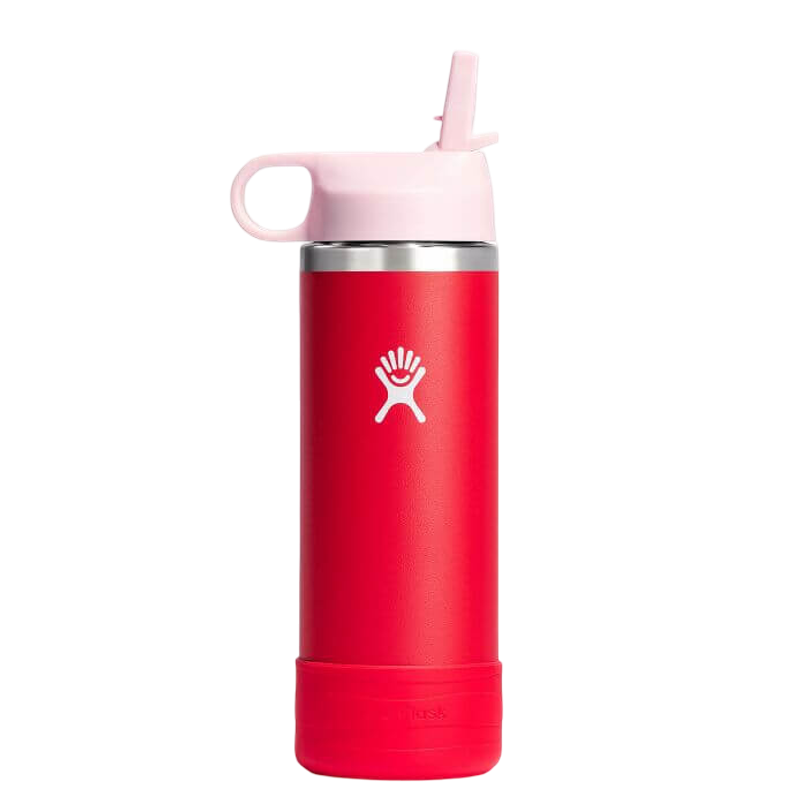 Kids Wide Mouth Straw Lid with Boot Insulated Water Bottle - 18 Oz - Goji