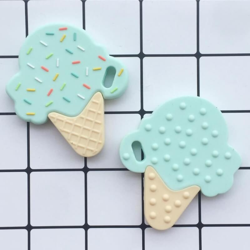 Little Caleb Teething Toy Ice Cream Mint 1 Piece Baby