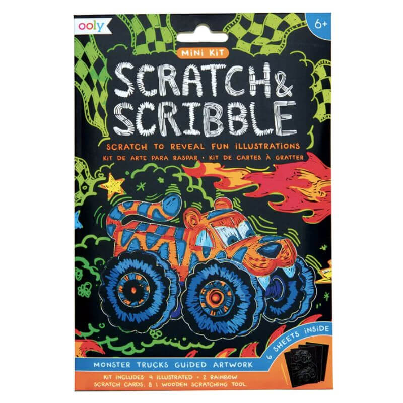 Mini Scratch & Scribble Art Kit - Monster Truck