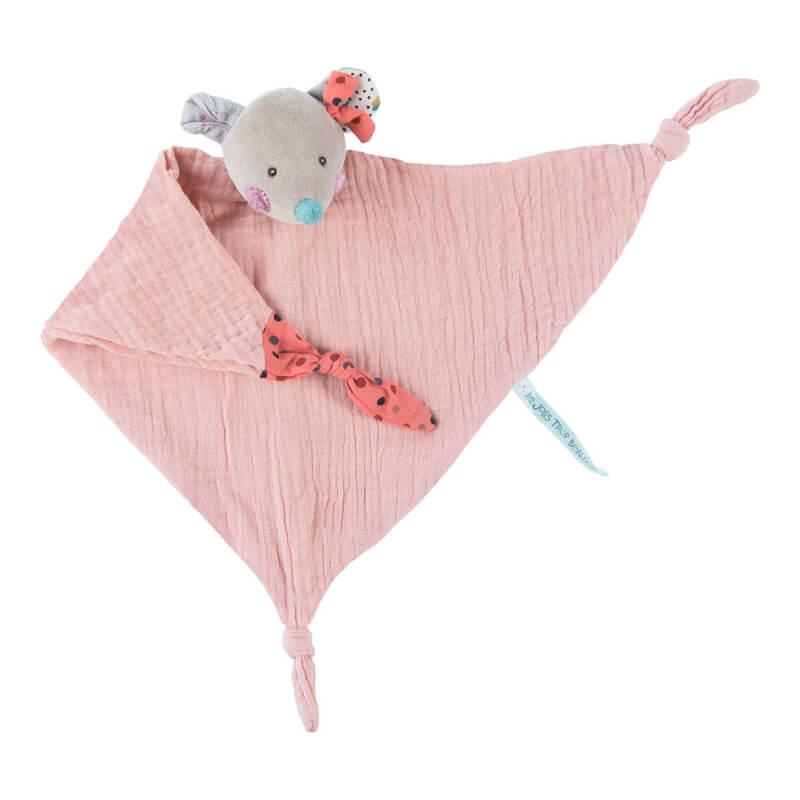 Moulin Roty Les Jolis Trop Beaux Mouse Muslin Comforter 34cm Baby Central HK