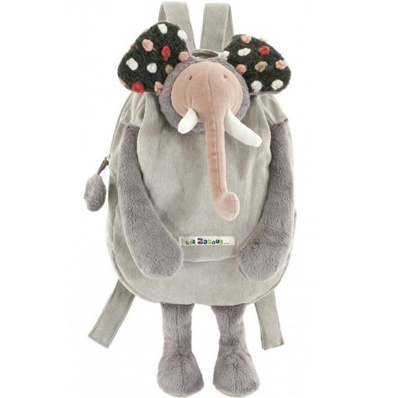 Moulin Roty Les Zazous Grey Elephant Backpack 38cm Baby Central Moulin Roty Les Zazous Grey Elephant Backpack 38cm Baby Central