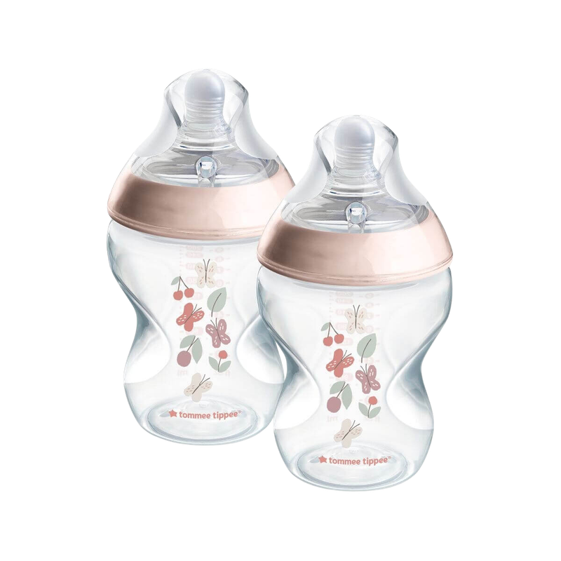 Natural Start Decor PP Bottle with M Teat 260ml (2 Pack)