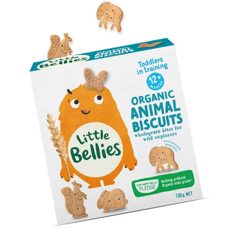 Little Bellies Organic Animal Biscuits 130g 12 mos Baby
