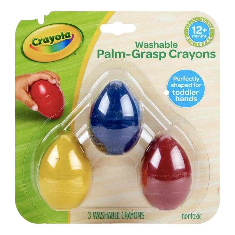 Palm Grasp Egg Crayons - 3-Pack