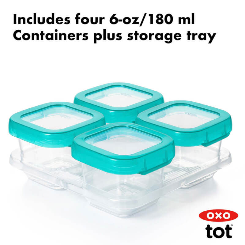 OXO Tot Plastic Baby Blocks™ - Teal - 4x6oz