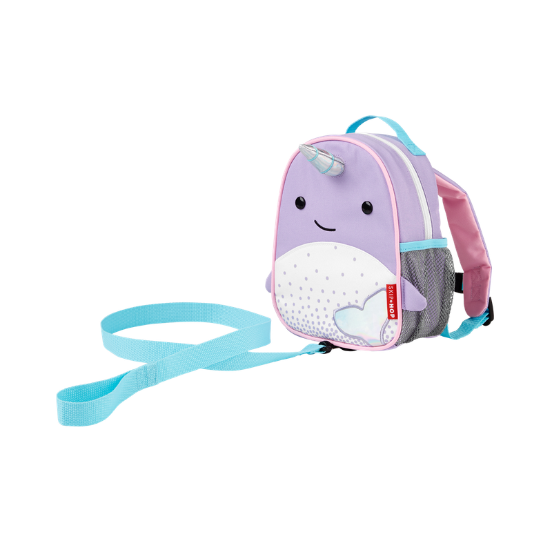 Zoo Mini Backpack with Safety Harness - Narwhal