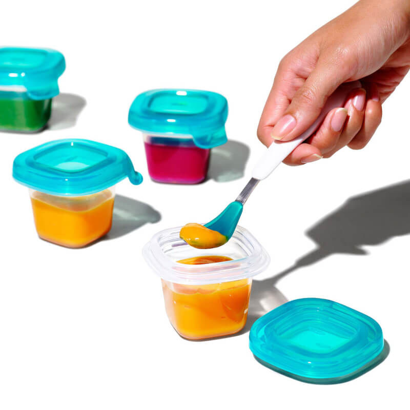 OXO Tot Silicone Baby Blocks™ - Teal 6x2oz