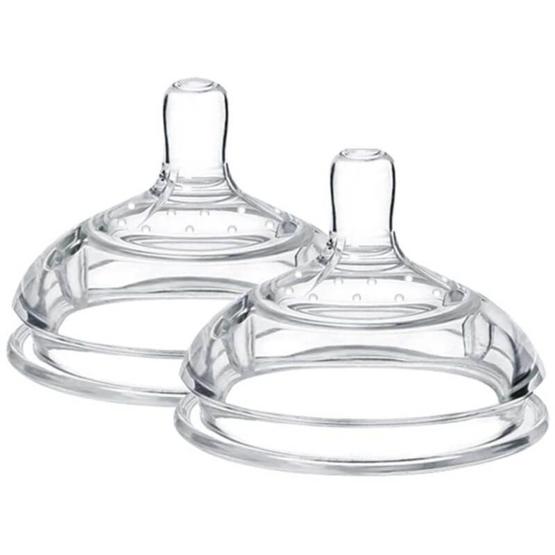Silicone Bottle Anti-Colic Nipple 2pcs