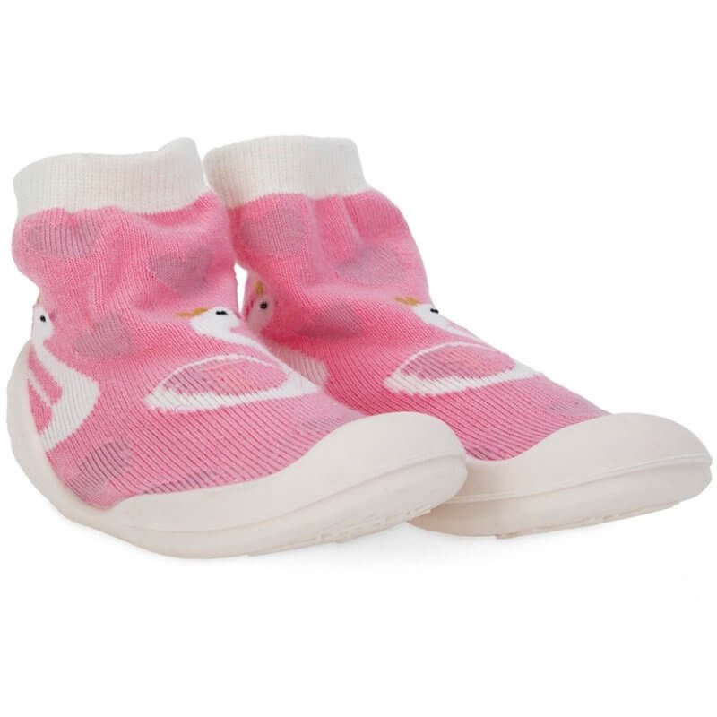 Nuby Snekz Sock \u0026 Shoe - Pink Flamingo 