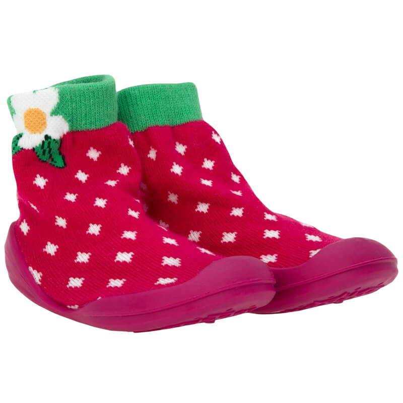 Snekz Sock & Shoe - Red with White Diamonds